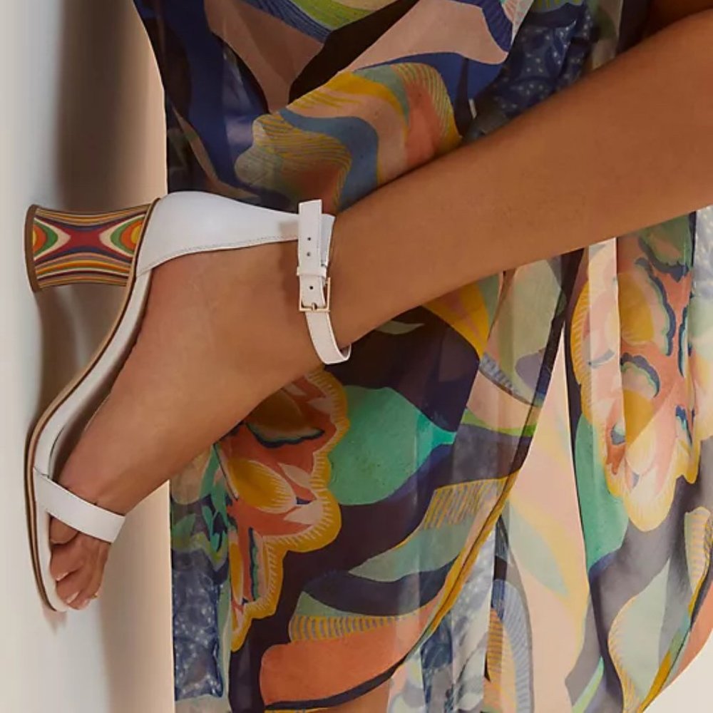 Jeffrey Campbell | Abstract Wood Heel Leather Sandal | NWT - Picture 5 of 5